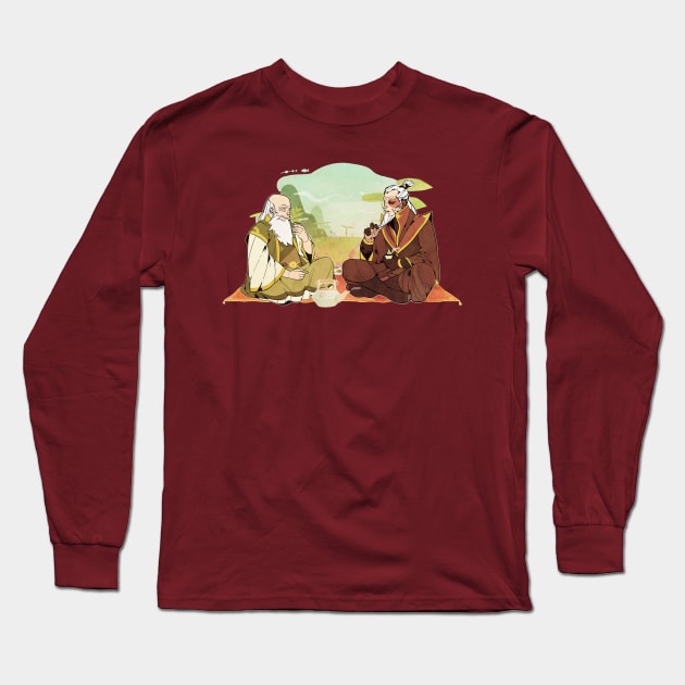 uncle iroh and king fires Long Sleeve T-Shirt by sadistenan